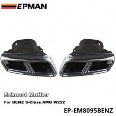 EPMAN Chrome 304 Stainless Steel Exhaust Muffler Tip For BENZ S-Class AMG W222 EP-EM8095BENZ